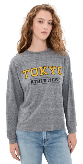 Sunny Somewhere Sunny Somewhere Tokyo Athletics Long Sleeve Tee Heather Grey