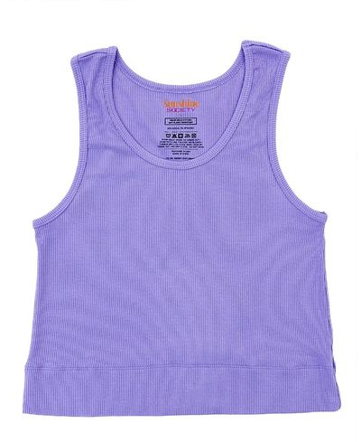Sunshine Society Sunshine Society Girls' Classic Ribbed Tank Top