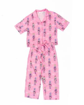 Sunshine Society Sunshine Society Girls' Silky Graffiti Nutcracker Short Sleeve Pants Set - Little Kid, Big Kid