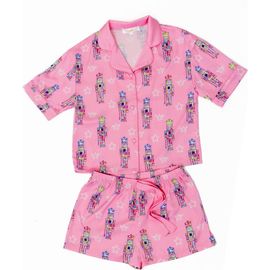 Sunshine Society Sunshine Society Girls' Silky Graffiti Nutcracker Short Sleeve Shorts Set - Little Kid, Big Kid