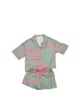 Sunshine Society Sunshine Society Girls' Watermelon Silky Short Sleeve Shorts Set