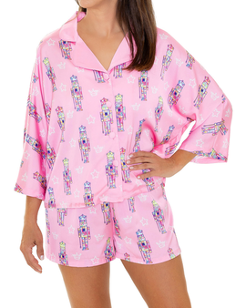 Sunshine Society Sunshine Society Graffiti Nutcracker 3/4 Sleeve Shorts Set