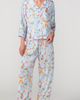 Sunshine Society Sunshine Society House Cats Silky 3/4 Sleeve PJ Pant Set  - 1