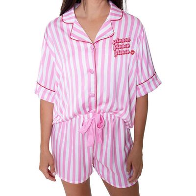 Sunshine Society Sunshine Society Please Please Please Silky Short Sleeve Shorts Set