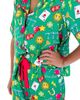 Sunshine Society Sunshine Society Women's Lucky Silky Short Sleeve Pant Set - 2