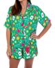 Sunshine Society Sunshine Society Women's Lucky Silky Short Sleeve Short Set - 1