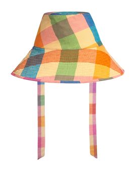 Sunshine Tienda Sunshine Tienda Beachy Rainbow Plaid Bucket Hat