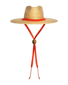 Sunshine Tienda Sunshine Tienda Bright Cherry Rancher Palm Straw Hat