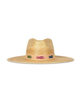 Sunshine Tienda Sunshine Tienda Colorful Fin Palm Straw Sun Hat