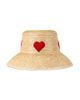 Sunshine Tienda Sunshine Tienda Heart Palm Straw Bucket Hat - 1