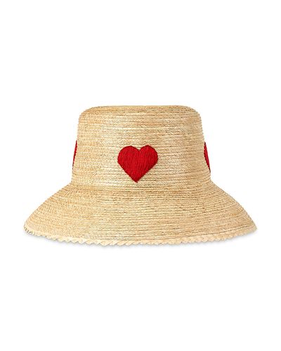 Sunshine Tienda Sunshine Tienda Heart Palm Straw Bucket Hat
