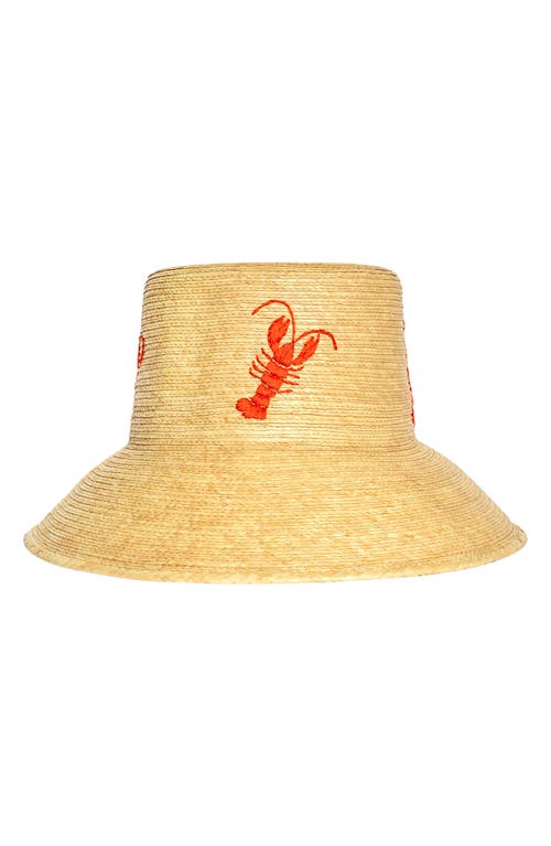 Sunshine Tienda Sunshine Tienda Lobster Embroidered UPF 50+ Bucket Hat 