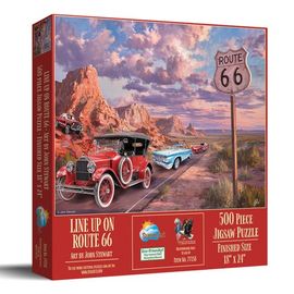 Sunsout Sunsout Line Up on Route 66 500 piece Jigsaw Puzzle for Adults