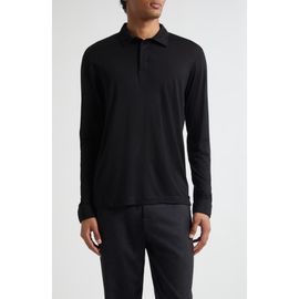 Sunspel Sunspel Long Sleeve Wool Jersey Polo