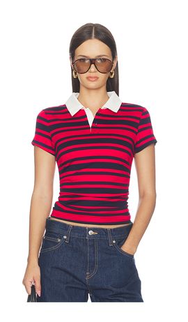 superdown superdown Cleo Ruched Polo Tee
