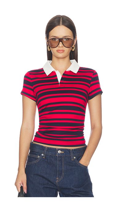 superdown superdown Cleo Ruched Polo Tee