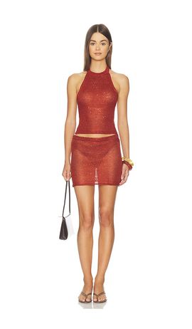 superdown superdown Fifer Crochet Mini Skirt Set