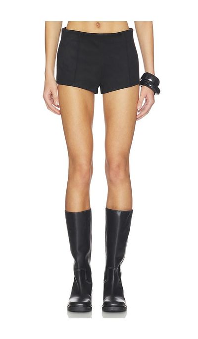 superdown superdown Jessica Faux Suede Short In Black