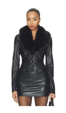 superdown superdown Madalynn Faux Leather Blazer