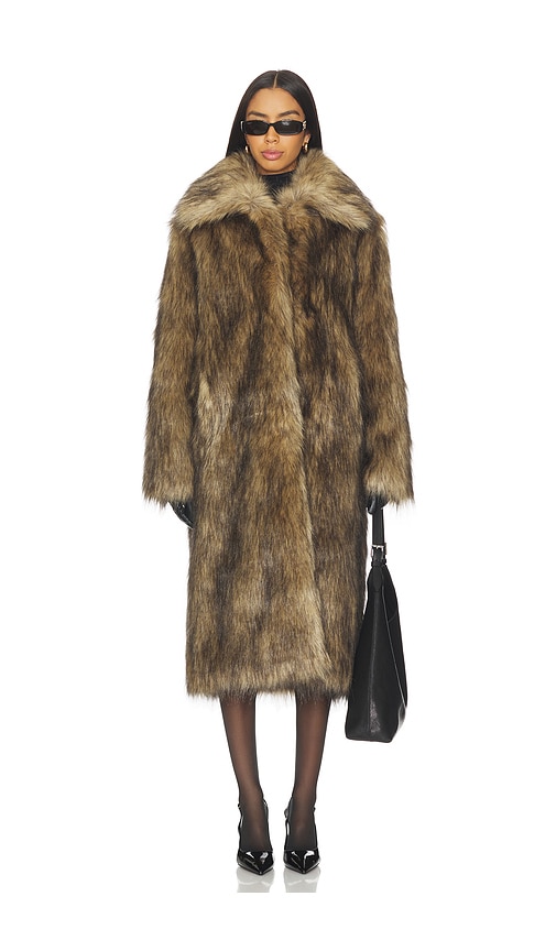 superdown - x Emma Leger Carmela Faux Fur Coat