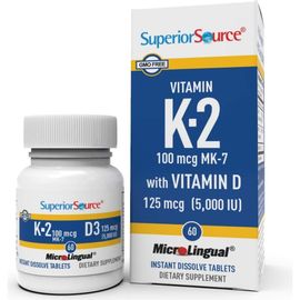 Superior Source Superior Source K2 MK-7 with D3 Quick Dissolve Vitamin Tablets