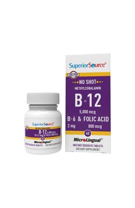 Superior Source Superior Source Methylcobalamin B-12 B-6 Folic Acid Sublingual Dissolving Tablets