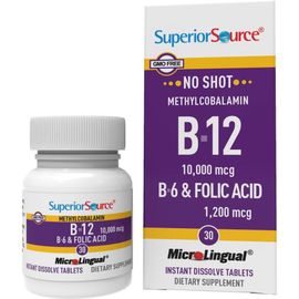 Superior Source Superior Source Methylcobalamin B-12 Energy Support Sublingual Vitamin Tablets