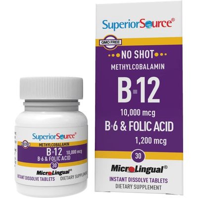 Superior Source Superior Source Methylcobalamin B-12 Energy Support Sublingual Vitamin Tablets