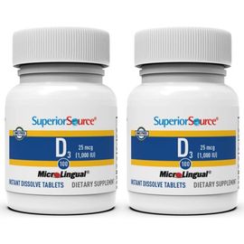 Superior Source Superior Source Vitamin D3 Sublingual MicroLingual Tablets White 