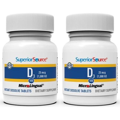 Superior Source Superior Source Vitamin D3 Sublingual MicroLingual Tablets White 