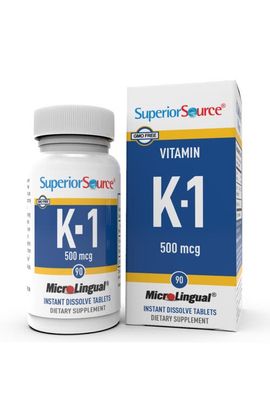 Superior Source Superior Source Vitamin K1 Sublingual Tablets Quick Dissolving Supplement