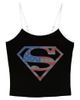 SUPERMAN SUPERMAN Junior's Stars and Stripes S Shield Sleeveless Cami Tank Top - 1