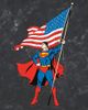 SUPERMAN SUPERMAN Men's Proud American Flag Short Sleeve Graphic T-Shirt - 2