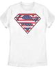SUPERMAN SUPERMAN Women's Patriotic Logo Short Sleeve Graphic T-Shirt - 1