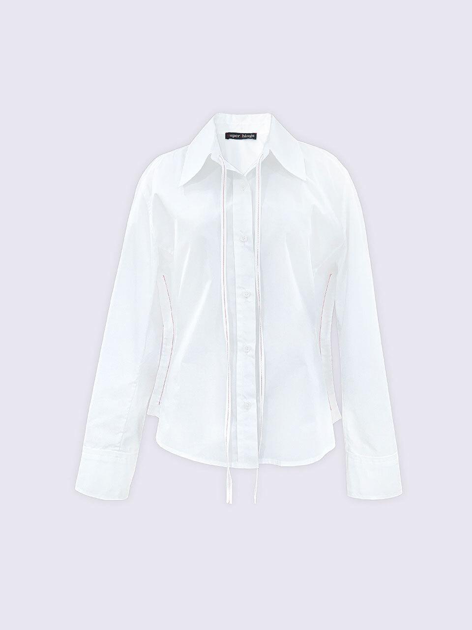SUPERTHINGS Cotton Classic Standard Collar Shirt [Beige]
