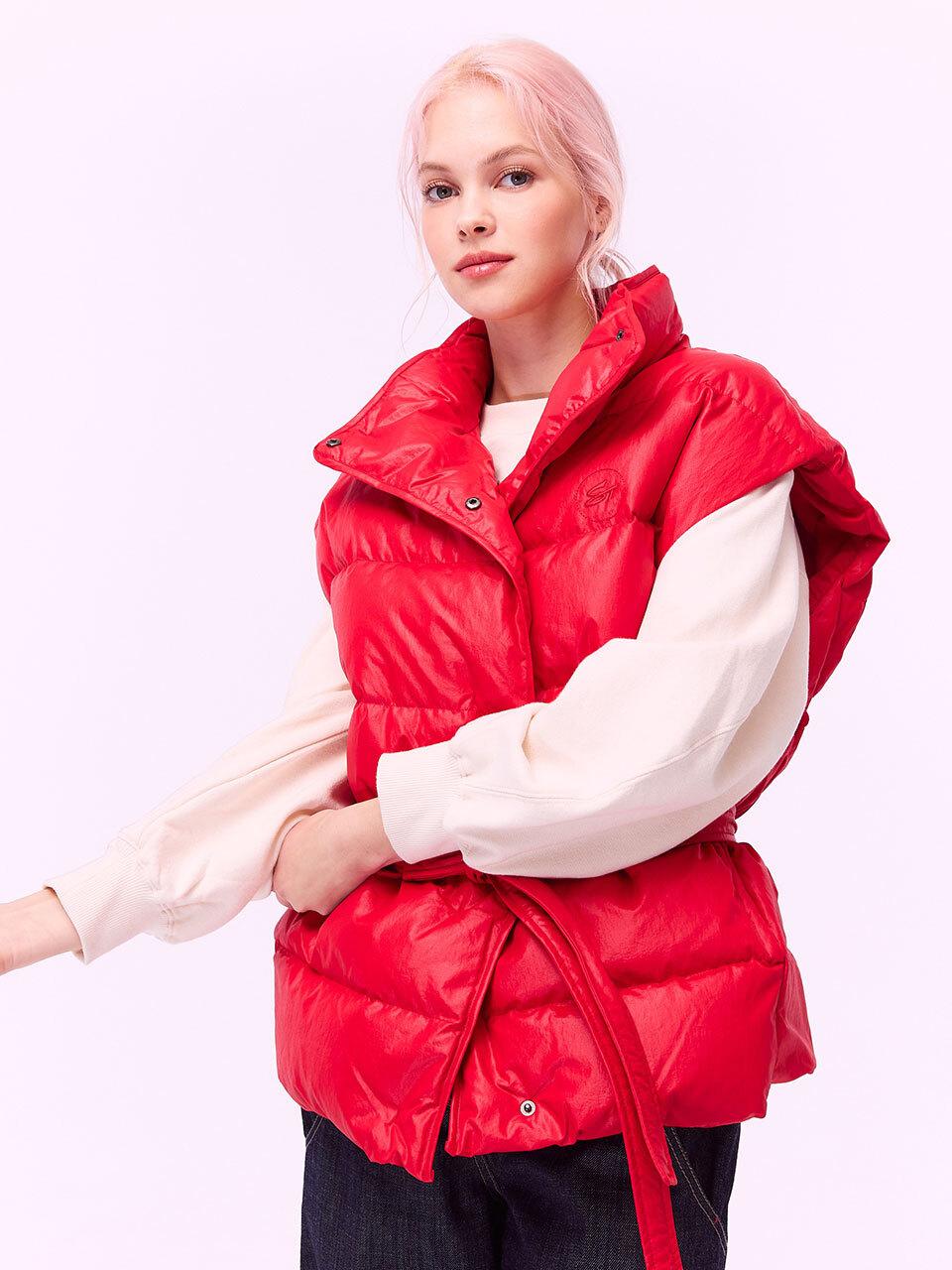 SUPERTHINGS Premium Insulated High Neck Down Vest [RED]