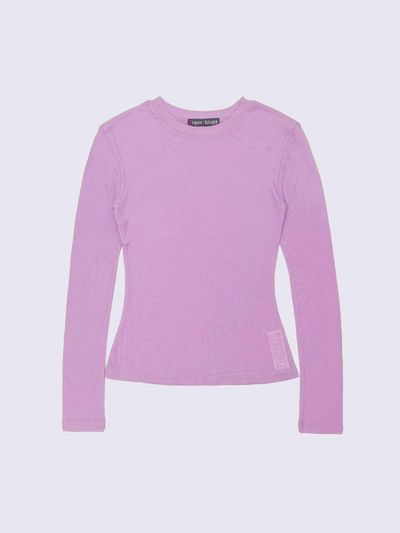 SUPERTHINGS Tencel Round Neck Lightweight T-shirt [LAVENDER]