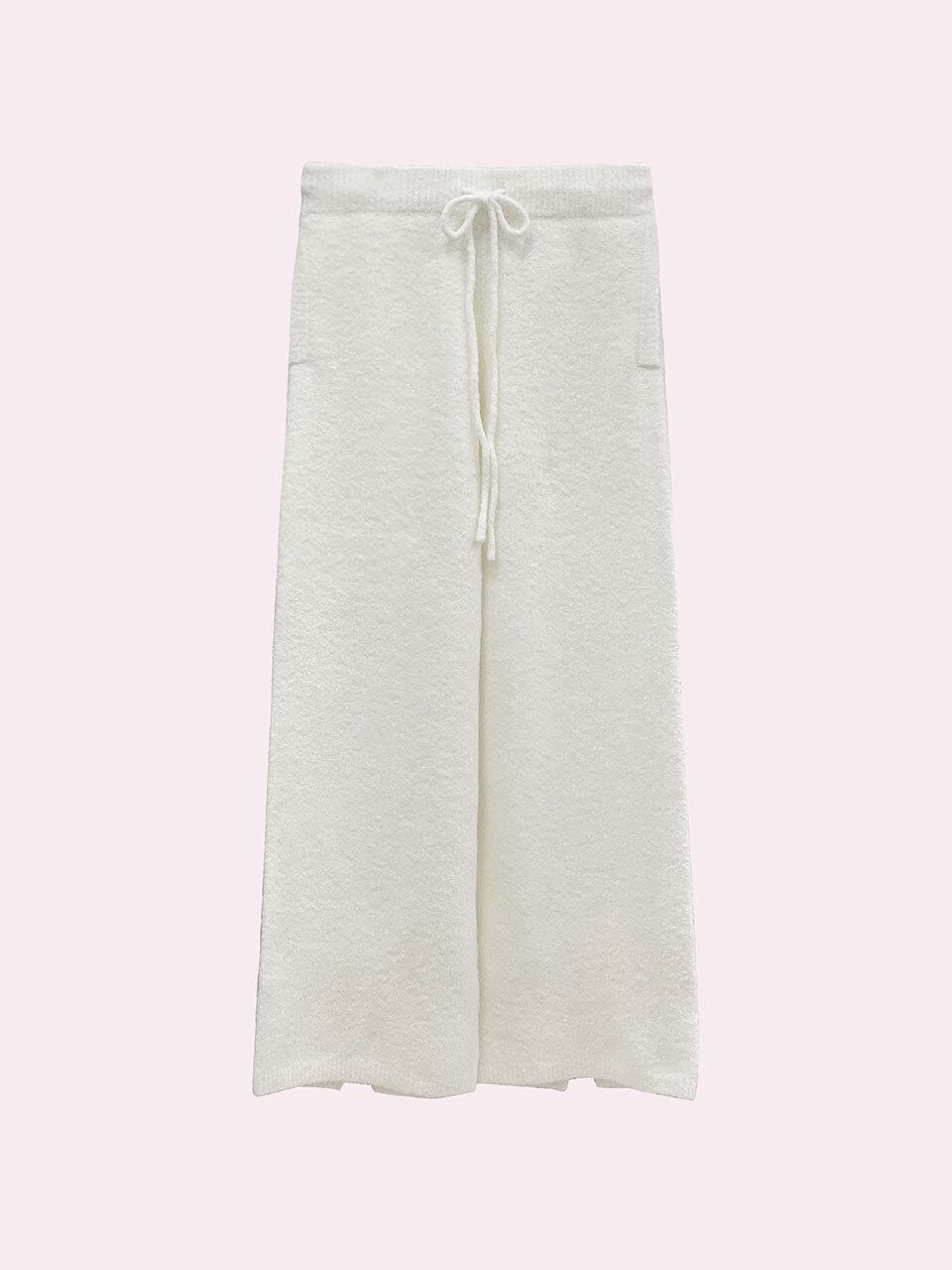 SUPERTHINGS Wool Blend Wide Leg Knit Pants [Beige]