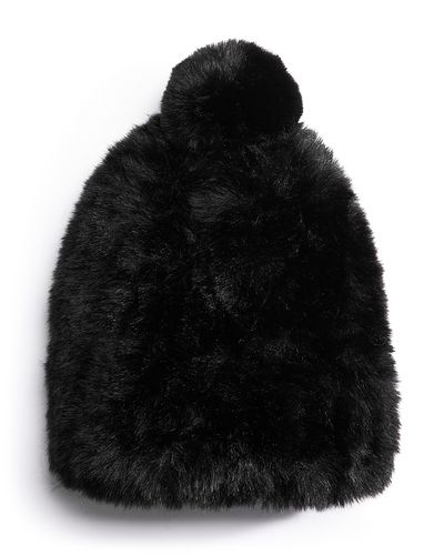 Surell Surell Girls' Faux Fur Knitted Beanie Hat