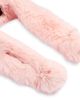 Surell Surell Girls' Faux Fur Pull Through Scarf With Pom Ends - 2
