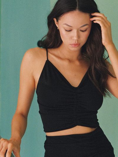 SURFEA Draping Top_Black