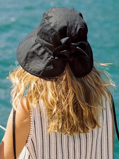 SURFEA Ribbon Slit Bucket Hat_Black