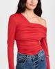Susana Monaco Susana Monaco Carryover One Shoulder Off Shoulder Top 8 Perfect Red S - 2
