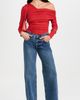 Susana Monaco Susana Monaco Carryover One Shoulder Off Shoulder Top 8 Perfect Red S - 5