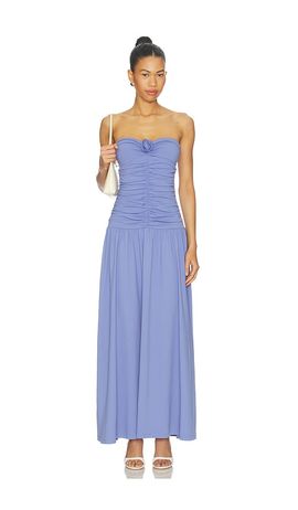 green emerald velvet dress Susana Monaco Viscose Solid Tube Gathered Slit Dress in Supernova 0424   Gigi's Closette Ltd