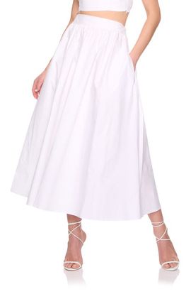 Susana Monaco Susana Monaco Cotton Poplin Midi Skirt