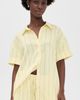 Susana Monaco Susana Monaco Crinkle Satin Stripe Button Down Whipped Cream - 2