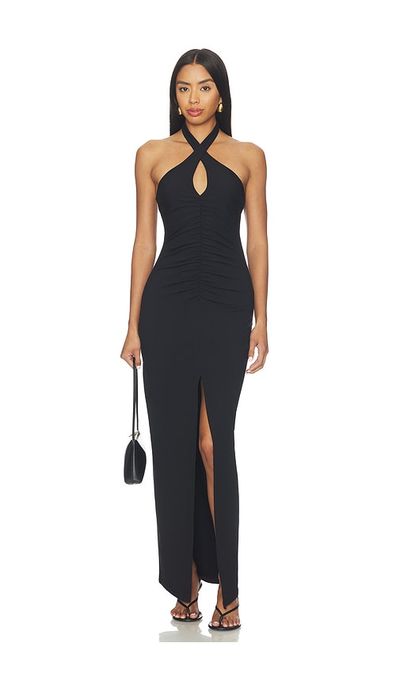 Susana Monaco Susana Monaco Cross Front Gathered Front Dress
