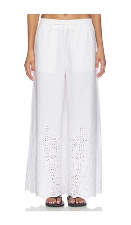 Susana Monaco Susana Monaco Embroidered Wide Leg Pant