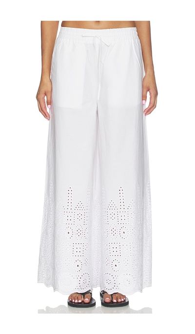 Susana Monaco Susana Monaco Embroidered Wide Leg Pant